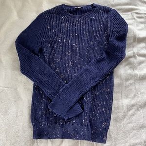 Sweater, navy blue with silver details, size L
